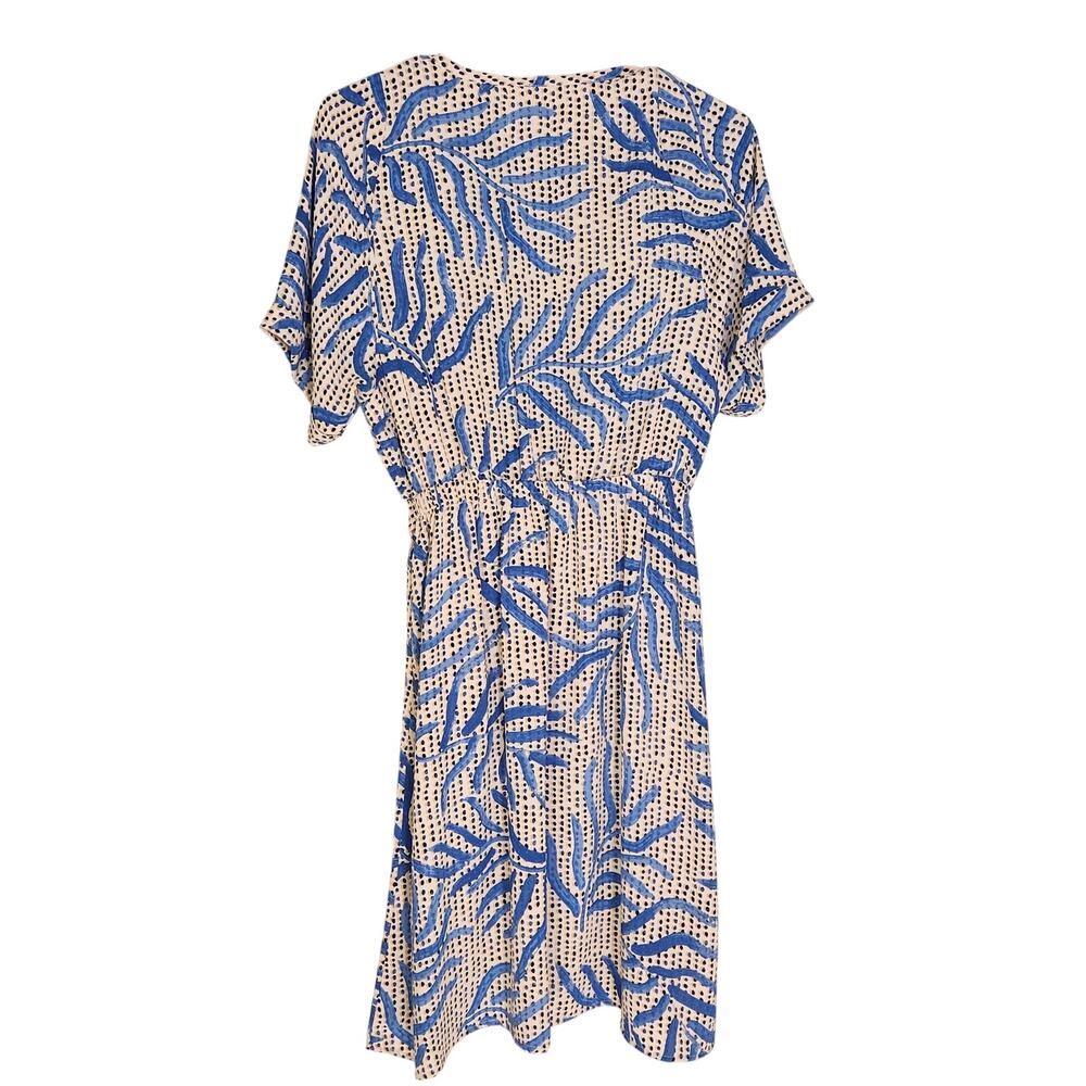 NIC+ZOE NWT Blue Palm Dot Fit & Flare Dress, Size XS - Picture 3 of 13